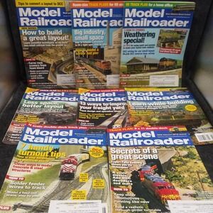 Lot of 8 Model Railroader Magazines 2010 Issues HO‎ Scale Layouts Scenery